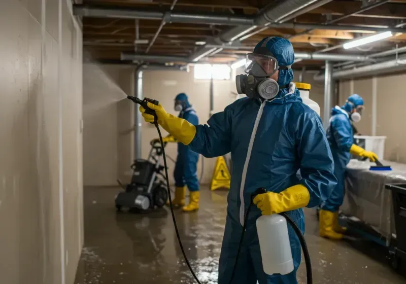 Basement Sanitization and Antimicrobial Treatment process in Scottsburg, IN